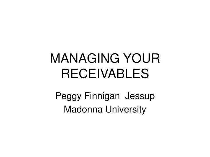 managing your receivables