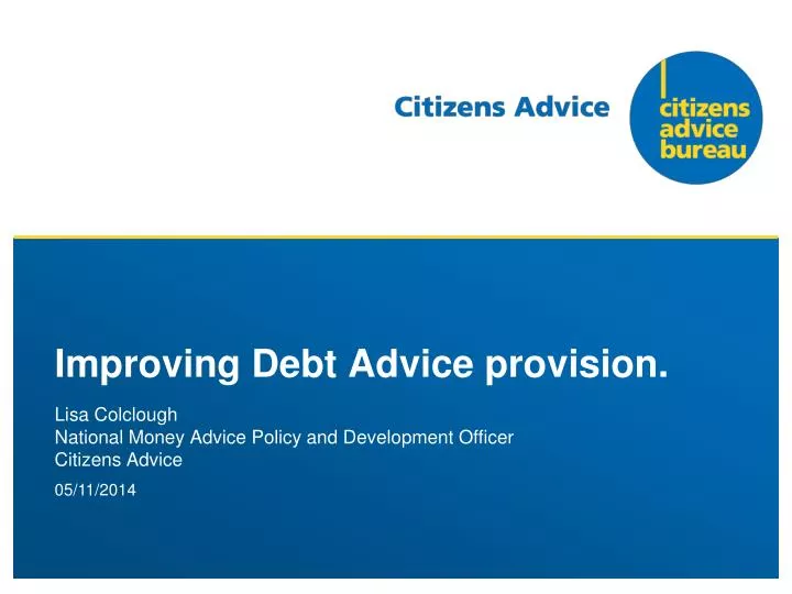 improving debt advice provision