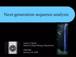 Next-generation sequence analysis