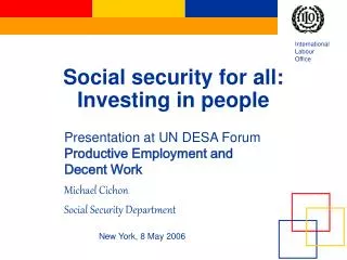 Social security for all: Investing in people