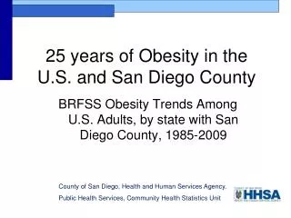 County of San Diego, Health and Human Services Agency,