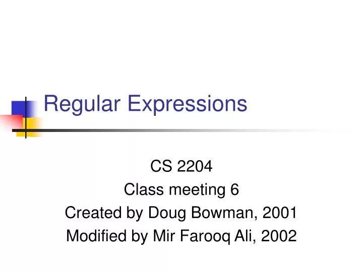 regular expressions