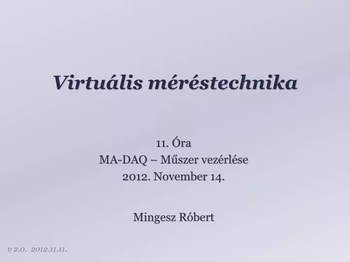 virtu lis m r stechnika