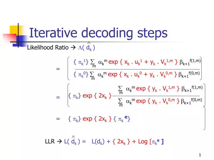 iterative decoding steps