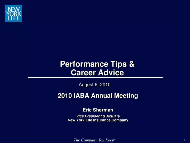 performance tips career advice