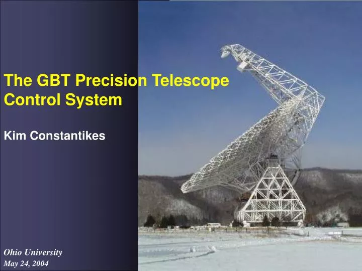 the gbt precision telescope control system