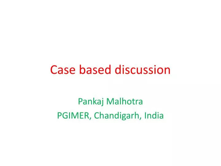 case based discussion