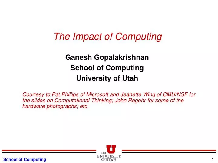 the impact of computing