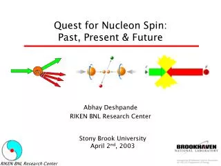 Quest for Nucleon Spin: Past, Present &amp; Future