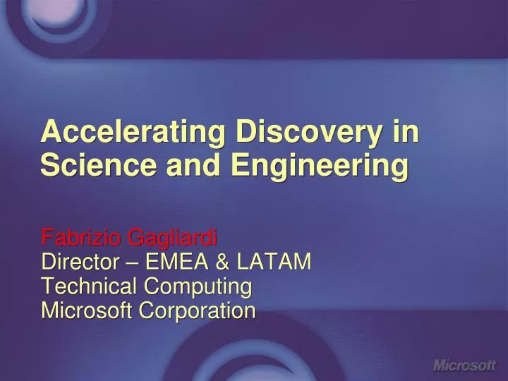 accelerating discovery in science and engineering