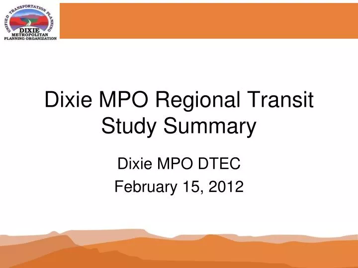dixie mpo regional transit study summary