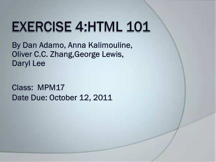 exercise 4 html 101
