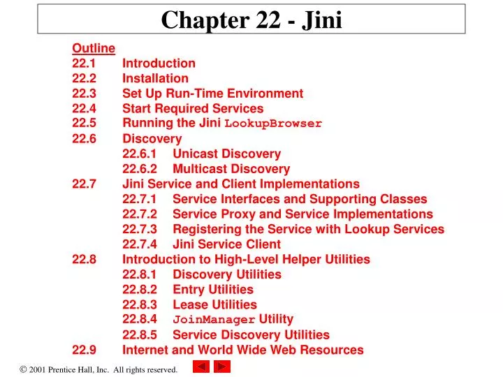 chapter 22 jini