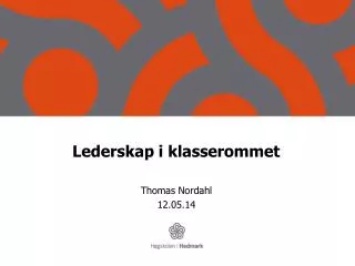 lederskap i klasserommet