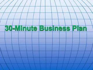 30-Minute Business Plan