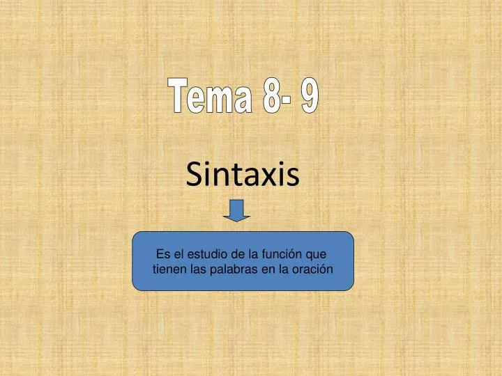 sintaxis