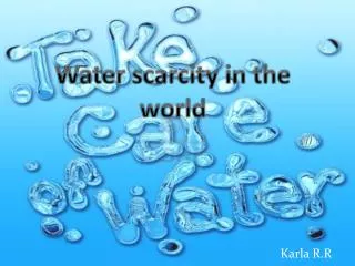 water scarcity in the world