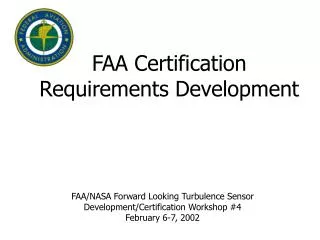 FAA Certification Requirements Development