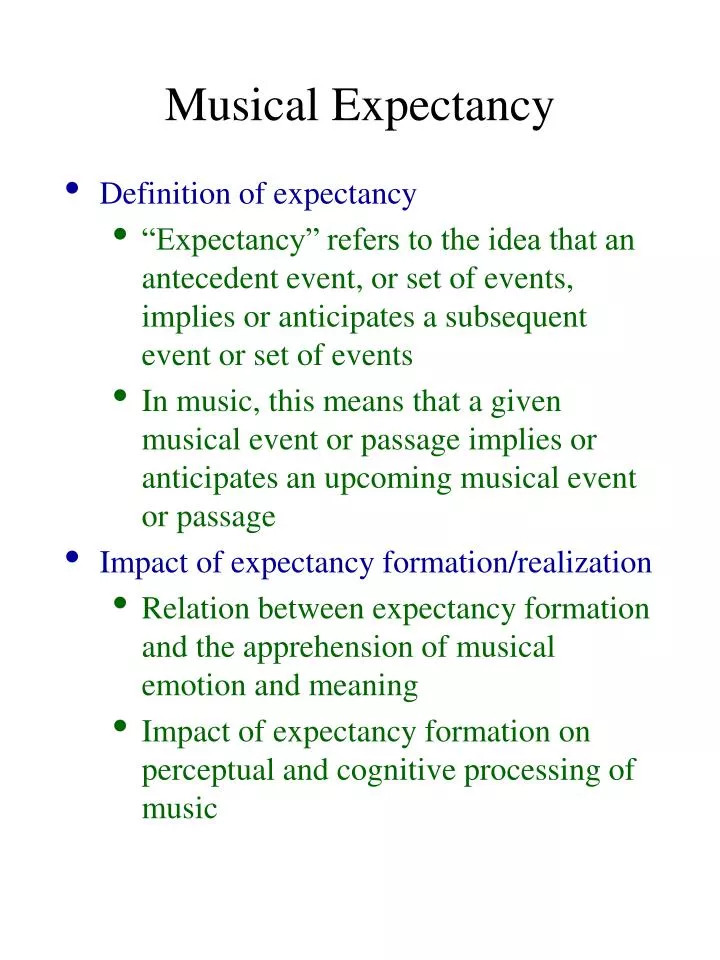 musical expectancy