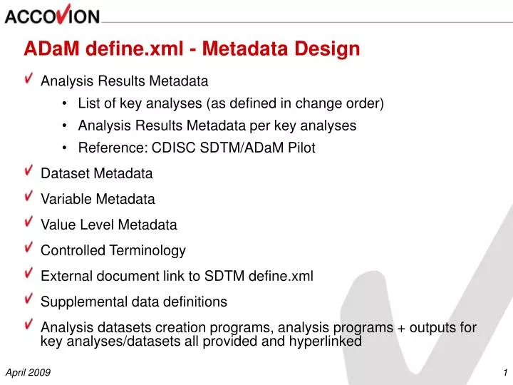 adam define xml metadata design