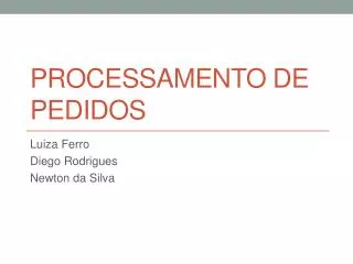 processamento de pedidos