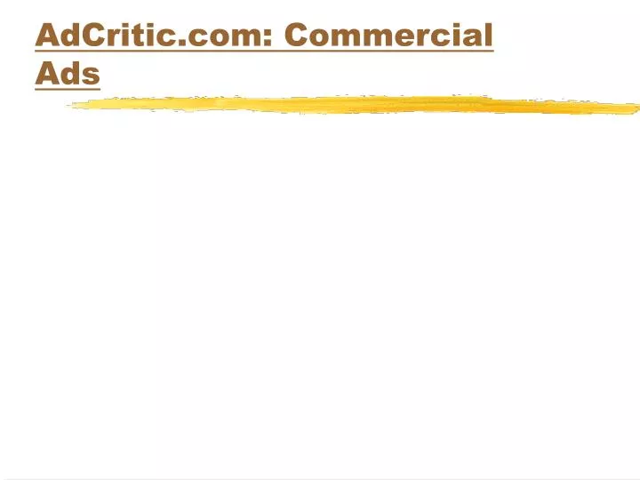 adcritic com commercial ads