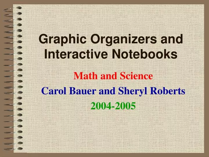 graphic organizers and interactive notebooks