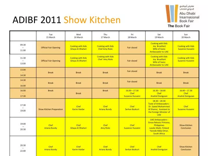adibf 2011 show kitchen