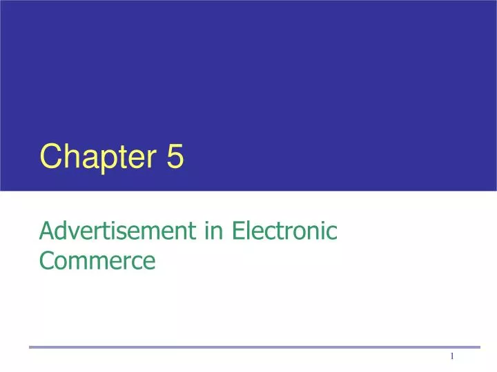 chapter 5 advertisement in electronic commerce
