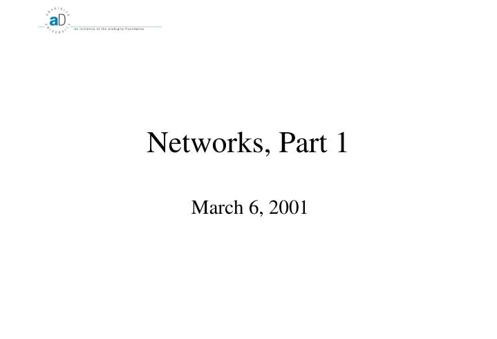 networks part 1