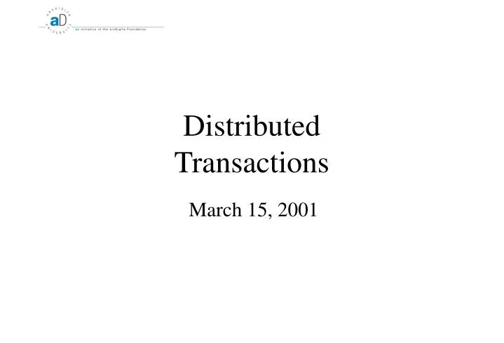 distributed transactions