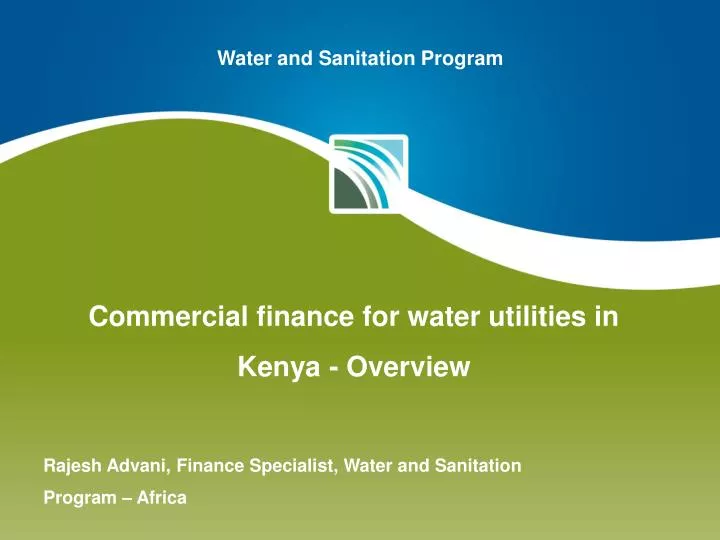 rajesh advani finance specialist water and sanitation program africa