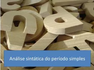 sintaxe do per odo simples