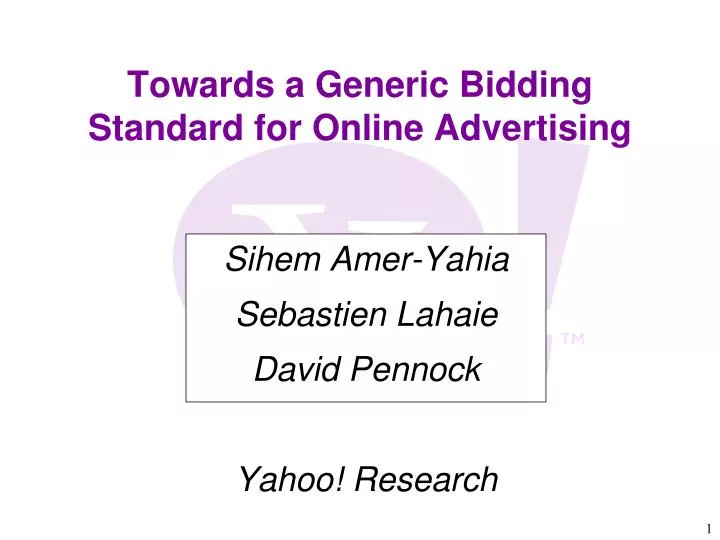 sihem amer yahia sebastien lahaie david pennock yahoo research