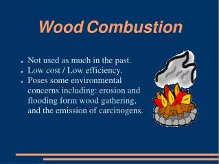 Wood Combustion
