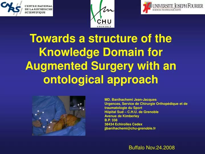towards a structure of the knowledge domain for augmented surgery with an ontological approach