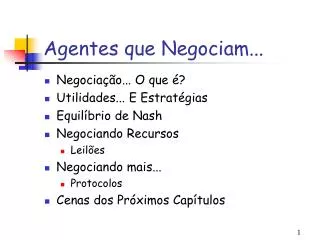 agentes que negociam