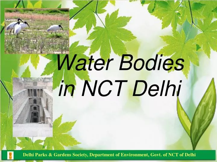water bodies in nct delhi