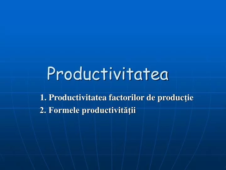 productivitatea