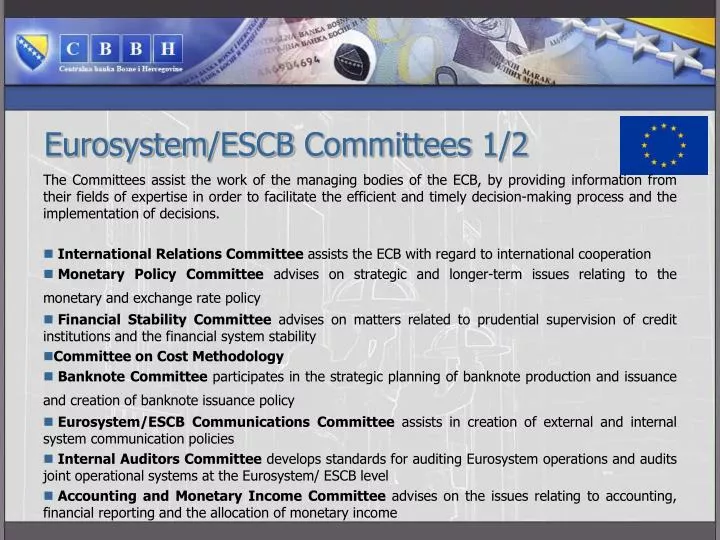 eurosystem escb committees 1 2