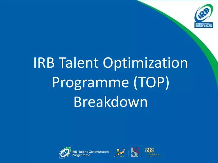 irb talent optimization programme top breakdown