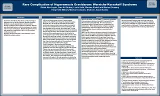 Rare Complication of Hyperemesis Gravidarum: Wernicke-Korsakoff Syndrome