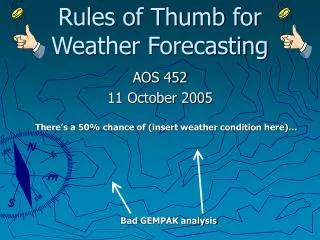 Rules of Thumb for Weather Forecasting