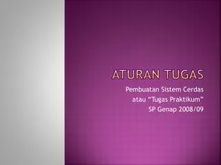 aturan tugas