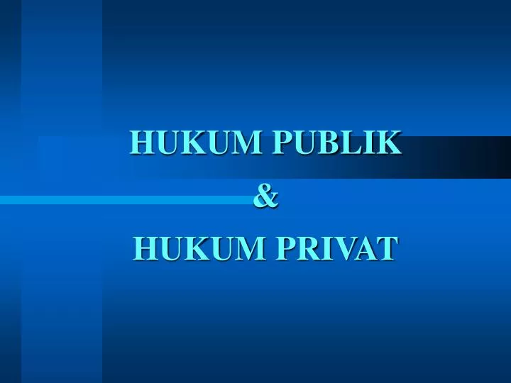 hukum publik hukum privat