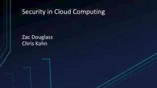 Security in Cloud Computing