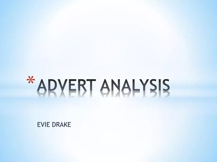 advert analysis