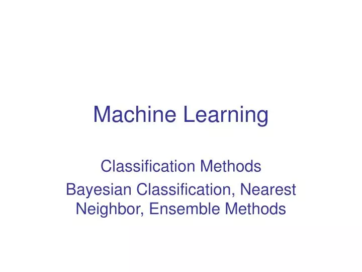 machine learning