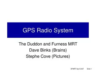 GPS Radio System