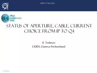 STATUS OF APERTURE, CABLE, CURRENT CHOICE FROM IP TO Q4